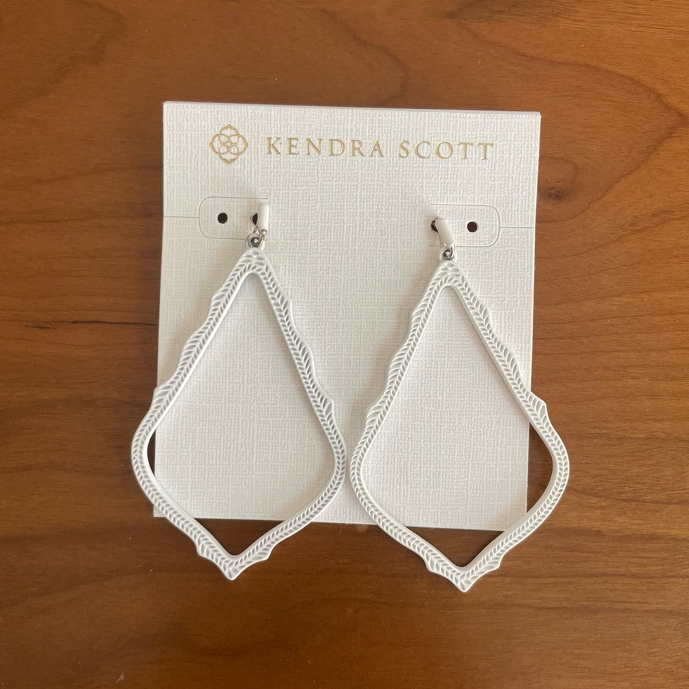Kendra Scott Sophee Drop Earrings in White